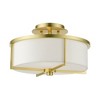 Livex Lighting Wesley 2 - Light Semi-Flush Mount in  Satin Brass - 4 of 4
