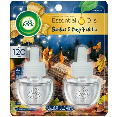 Air Wick Scented Oil Twin Refill Air Freshener - Bonfire & Fall Air - 1.34oz