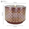 Sunnydaze Repeating Squares Cylinder Iron Water Fountain with LED Lights - 14.25" - 3 of 4