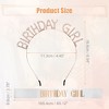 Unique Bargains Birthday Letter Sash Headband Rose Gold Tone - 4 of 4