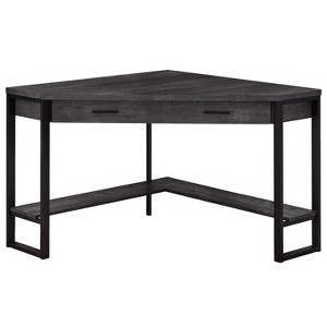 Monarch Specialties Computer Desk Home Office Corner Storage Drawers 42InchL Work Laptop Metal Laminate Black Contemporary Modern - 1 of 4