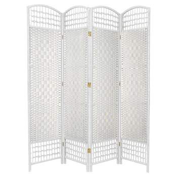 5 1/2 ft. Tall Fiber Weave Room Divider 4 Panels - Oriental Furniture