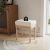 Infurnic Accent Chairs, Modern Upholstered Chairs Set with Sturdy Legs, for Kitchen and Dining Room, White, 13"*17.3"*18" - 4 of 4