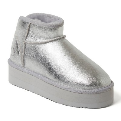 Fireside by Dearfoams Women's Kingston Genuine Shearling Platform Bootie