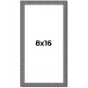 PosterPalooza | Panoramic Textured Grey Picture Frame - UV Acrylic, Foam Board Backing, Hanging Hardware - 2 of 4