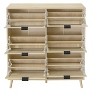 Rattan 6 Door Shoe Rack, Freestanding Modern Shoe Storage Cabinet, for Entryway - 2 of 4