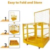 43"x45" Forklift Platform Safety Cage,Work Platform for Loader,Man Basket for Forklift 1800lbs Capacity,2-Man Collapsible Lift Basket - 4 of 4