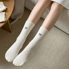 Anna-Kaci Women's 3 - Pack Crew Socks with Embroidered Bow Detail and Soft Comfortable Knit Fabric - 3 of 4