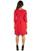 24seven Comfort Apparel Perfect Fit and Flare Pocket Dress - 3 of 4