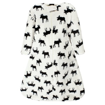 Image of Hudson Baby Plush Long-Sleeve Sleeping Bag, Sack, Blanket, Moose, 0-6 Months