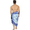 LA LEELA Men's Pareo Sarong Bath Trunk Wraps One Size Cobalt Turtle - 4 of 4