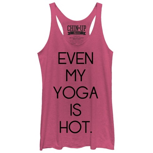 Women's Chin Up Hot Yoga Racerback Tank Top - White Heather - X Large :  Target