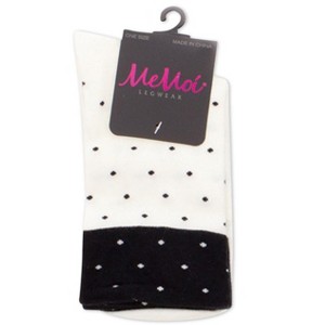 Memoi Contrast Dot Cotton Blend Ankle Socks - 1 of 4