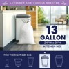 Plasticplace Scented Drawstring Trash Bags, Lavender and Soft Vanilla, 13 Gallon, White (50 Count) - 4 of 4