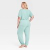 Women's Cloud Knit Short Sleeve Top and Jogger Pants Pajama Set - Auden™ - image 2 of 3