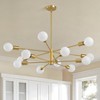 KAISITE 8-Light Dimmable Black and Gold Modern Sputnik Chandelier - 2 of 4