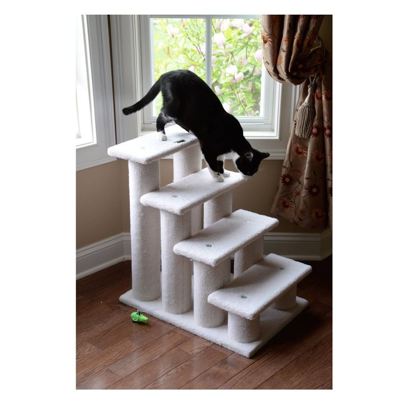 Armarkat Classic Real Wood Jackson Galaxy Approved, Four Step Cat Tower - Ivory, 5 of 8