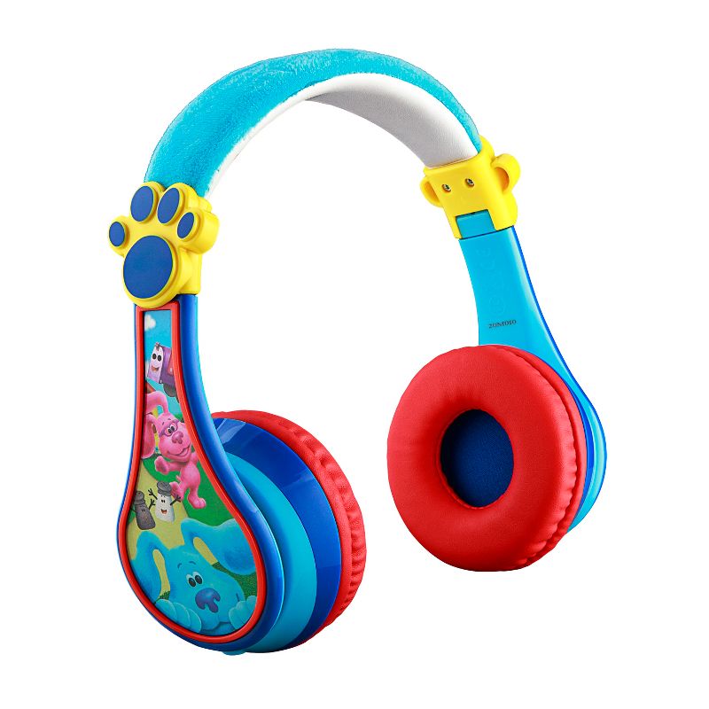 eKids Blue's Clues Bluetooth Headphones for Kids, Over Ear Headphones with Microphone - Multicolored (BC-B52.EXv1), 1 of 5