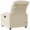 vidaXL Cream Fabric Massage Recliner Chair - Lounge Seating with Manual Recline, Vibration Massage, Cup Holders for Living Room or Bedroom - 4 of 4