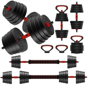 Sapphtopaz Adjustable Dumbbells Free Weight Set with Connector, Multi-Functional Dumbbell Set for Home Gym Fitness, Total Body Exercises - 1 of 4