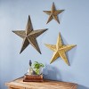 Set of 3 Metal Stars Indoor Outdoor Wall Decors - Olivia & May - 2 of 4