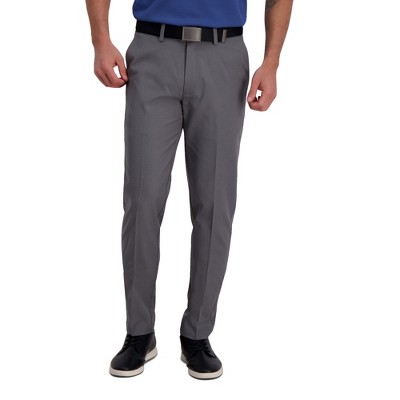 Haggar Men's Cool Right Slim Fit Flat Front Performance Flex Pant 32 X ...