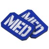 Unique Bargains Cotton Reflective MS Hook and Loop Fastener MED Applique Patches 2" x 3" 2 Pcs - 4 of 4