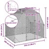 vidaXL Chicken Run Galvanized Steel Large Durable Chicken Run - 4 of 4
