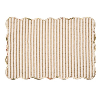 Bailey Reversible Quilted Floral Cotton Placemats Set of 6