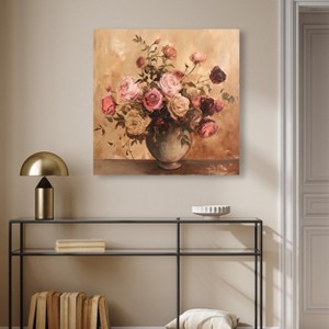 Art Remedy Burgundy Flower Afternoon Floral Glam Art Unframed - 1 of 4