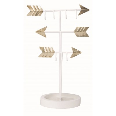 Transpac Metal 13.25 in. Off-White Valentines Day Arrow Jewelry Holder