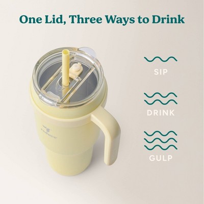 Reduce 40oz Cold1 Vacuum Insulated Tumbler Mug Light Yellow: Dishwasher-Safe, Portable Drinkware