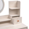 AZL1 Life Concept Vanity Table with Cushioned Stool 5 Drawers Length Adjustable Large Storage Cabinet for Bedroom Makeup, White, 35.5"*18.5"*7.9" - 4 of 4