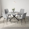 EROMMY 47.2" Round Dining Table Set, Modern Kitchen Table Wit 4 Chairs - 2 of 4