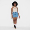 Pride Adult Mid-Rise Festival Rainbow Embroidered Jean Skirt - Light Wash - 3 of 3