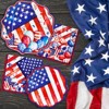 Hachikiko Plates and Napkins, 150 Pcs Patriotic Dinner Plates, Dessert Plates, Napkins, American Flag Star Red White Blue Patriotic Party Supplies - 3 of 4