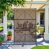 Lirago Brown 72 in. Galvanized Metal Outdoor Privacy Screens Garden Outdoor Fence - 3 of 4