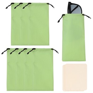 Unique Bargains Portable Drawstring Eyeglass Storage Bags 8 Pcs 7" x 3.5" - 1 of 4