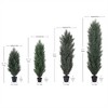 Angel Sar 2 Pack Realistic Artificial Topiary Cedar Trees Outdoor with UV Protection, Artificial Trees for Home Decor Indoor with Long Life - 3 of 4