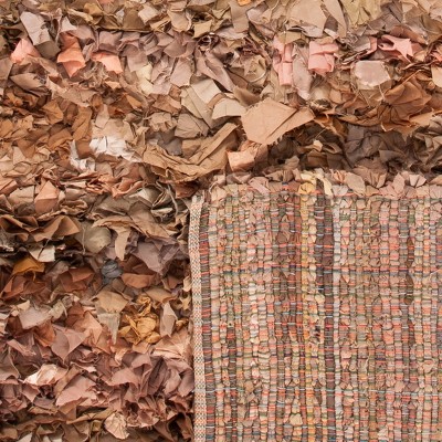 Natural Multi 5' x 8' Handmade Shag Area Rug