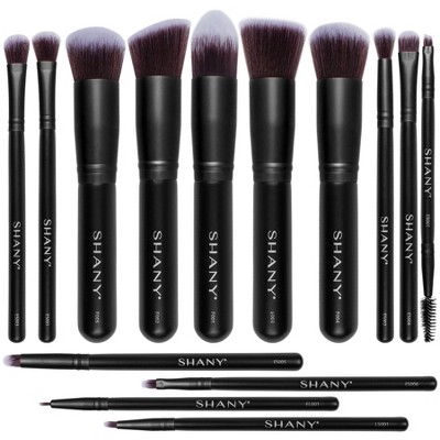 SHANY Black Bombshell Professional Makeup Brush Set - 14 pieces
