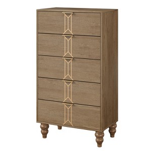 Whizmax 6-Drawer Chest of Drawers for Bedroom, Wooden Bedroom Drawer Dresser with 6 Storage Drawers - 1 of 4