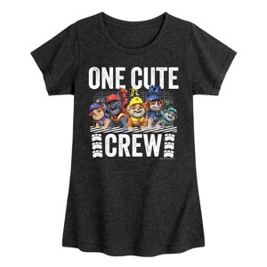 Girls' - Paw Patrol - Rubble & Crew Fitted Short Sleeve Graphic T-Shirt - 1 of 4