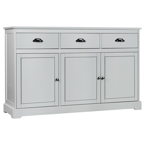 Costway 3 Drawers Sideboard Buffet Cabinet Console Table Kitchen ...