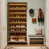 Tribesigns 9-Tier 30 Pairs Shoes Storage Cabinet with LED and Solid Wood Legs - 2 of 4