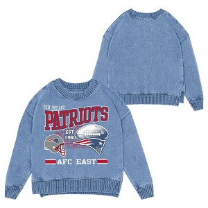 NFL New England Patriots Women's Long Sleeve Fashion Fleece Sweatshirt - 1 of 3