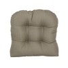 Blazing Needles, 19-inch U-Shaped Premium Outdoor Tufted Dining Chair Cushion - 2 of 2