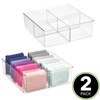 mDesign Plastic Divided Closet, Drawer Storage Bin, Multiple Sections - image 2 of 4