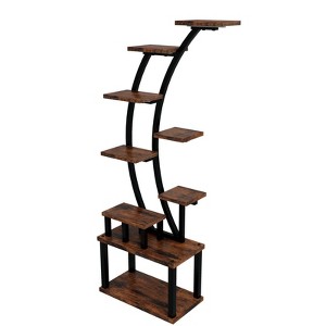SEVOBAL Planter Stands and Holders Durable Build Flower Pot Stand Multi-Purposech Space Lightweight Yet Sturdy for Home, Brown, 29.92"*5.12"*63.6" - 1 of 4