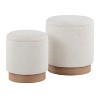 Sapphtopaz Modern Nesting Ottoman with Storage Upholstered Versatile Storage Ottoman Vanity Stool for Living Room,Bedroom - 2 of 4